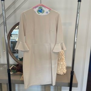 Cream sheath dress